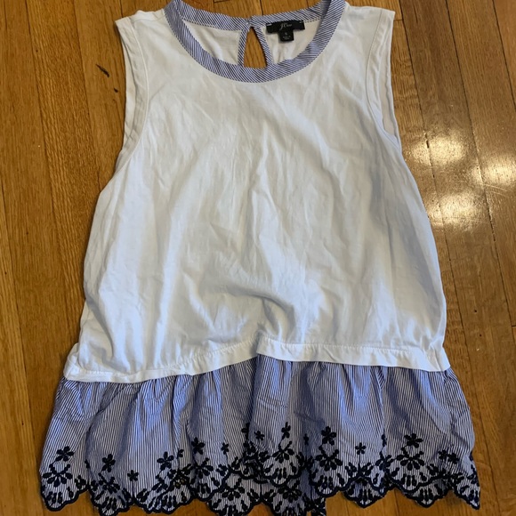J Crew Peplum Eyelet top